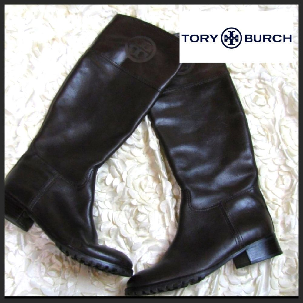 Tory Burch leather knee high riding boots sz 7